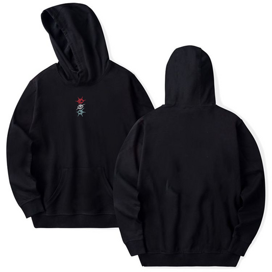 ALL SEEING EYES HOODIE | RED & BLUE